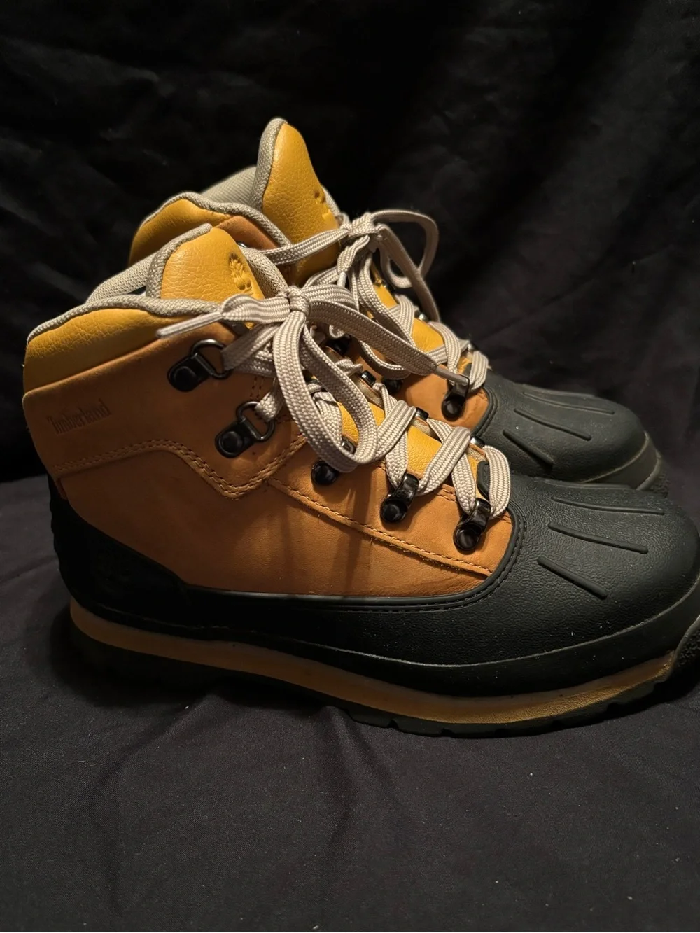 Timberland Kids Tan and Black Lace-Up Winter Boots